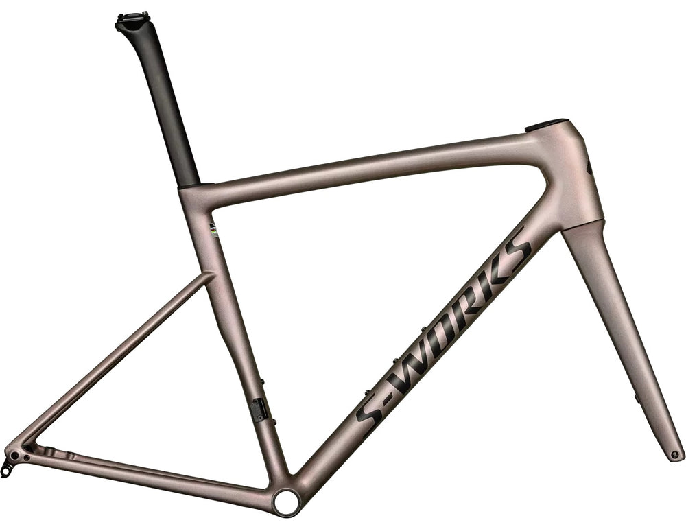 Specialized S-Works Tarmac SL8 Gloss Viavi Red Gold Over Silver / Satin Metallic Obsidian Frameset
