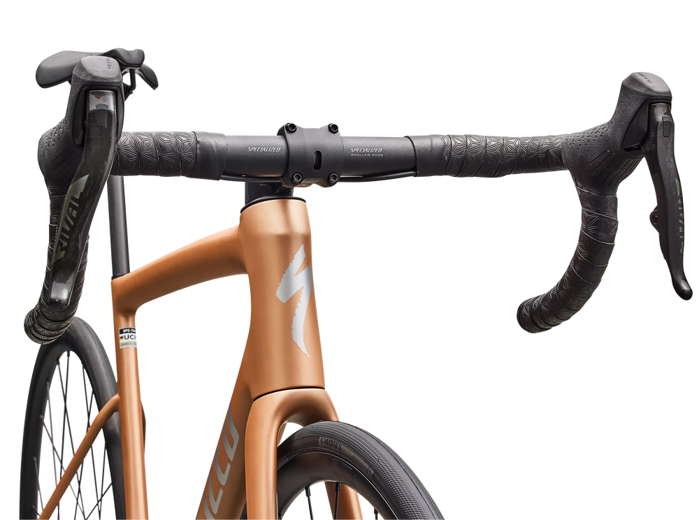 Specialized Tarmac SL8 Comp Bike - Satin Photon Orange Tint Over Silver Dust