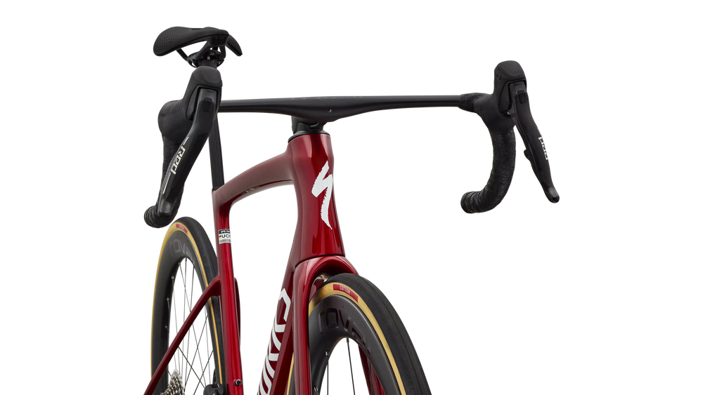 Specialized S-Works Tarmac SL9 SRAM Red AXS Bike - Ruby Metallic / Metallic White Silver