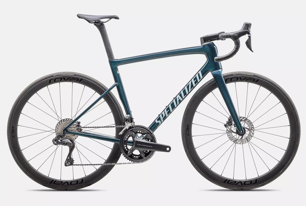 Specialized Tarmac SL8 Expert bike - Gloss Deep Lake Metallic / Green Pearl Over Seafoam