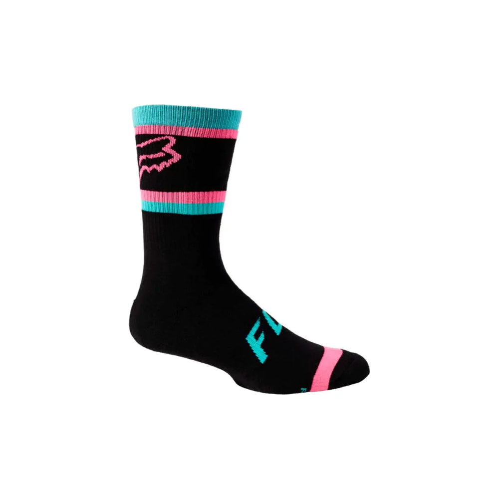 Fox Defend Sock 8in Black Pink