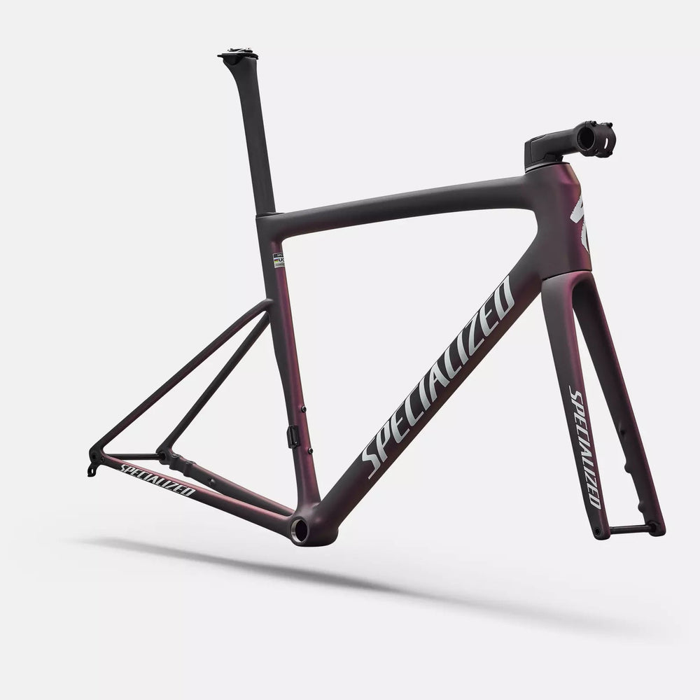 Specialized Tarmac SL8 Frameset - Satin Carbon / 100% Cqv Reflex Super Red Pearl Front Edge Fade / Metallic White Silver