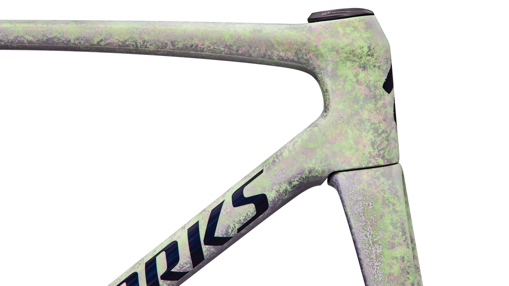 Specialized S-Works Tarmac SL9 Frameset - Powder Lime / Amethyst Frost / Metallic Deep Marine Blue