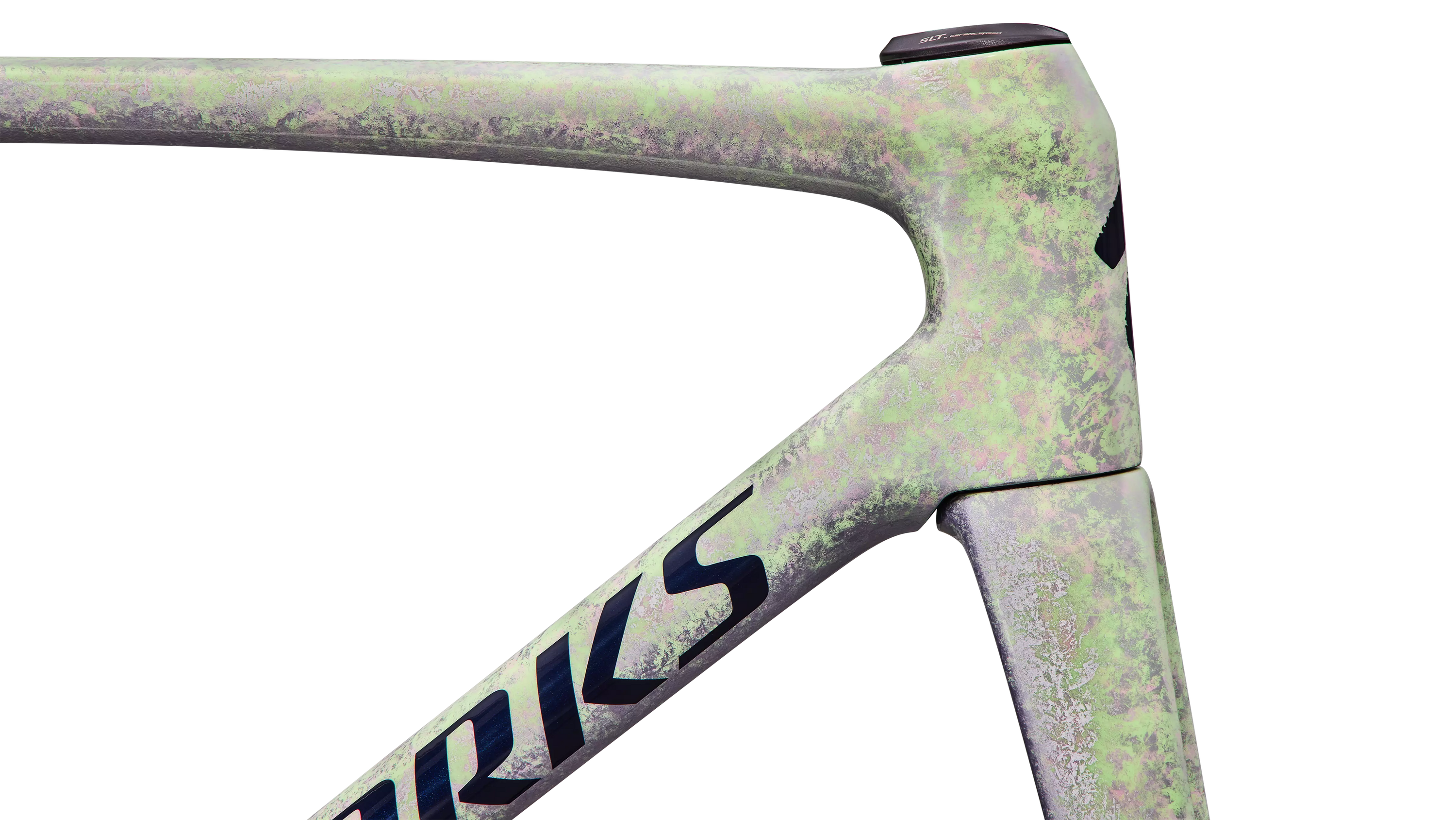 Specialized S-Works Tarmac SL9 Frameset - Powder Lime / Amethyst Frost / Metallic Deep Marine Blue