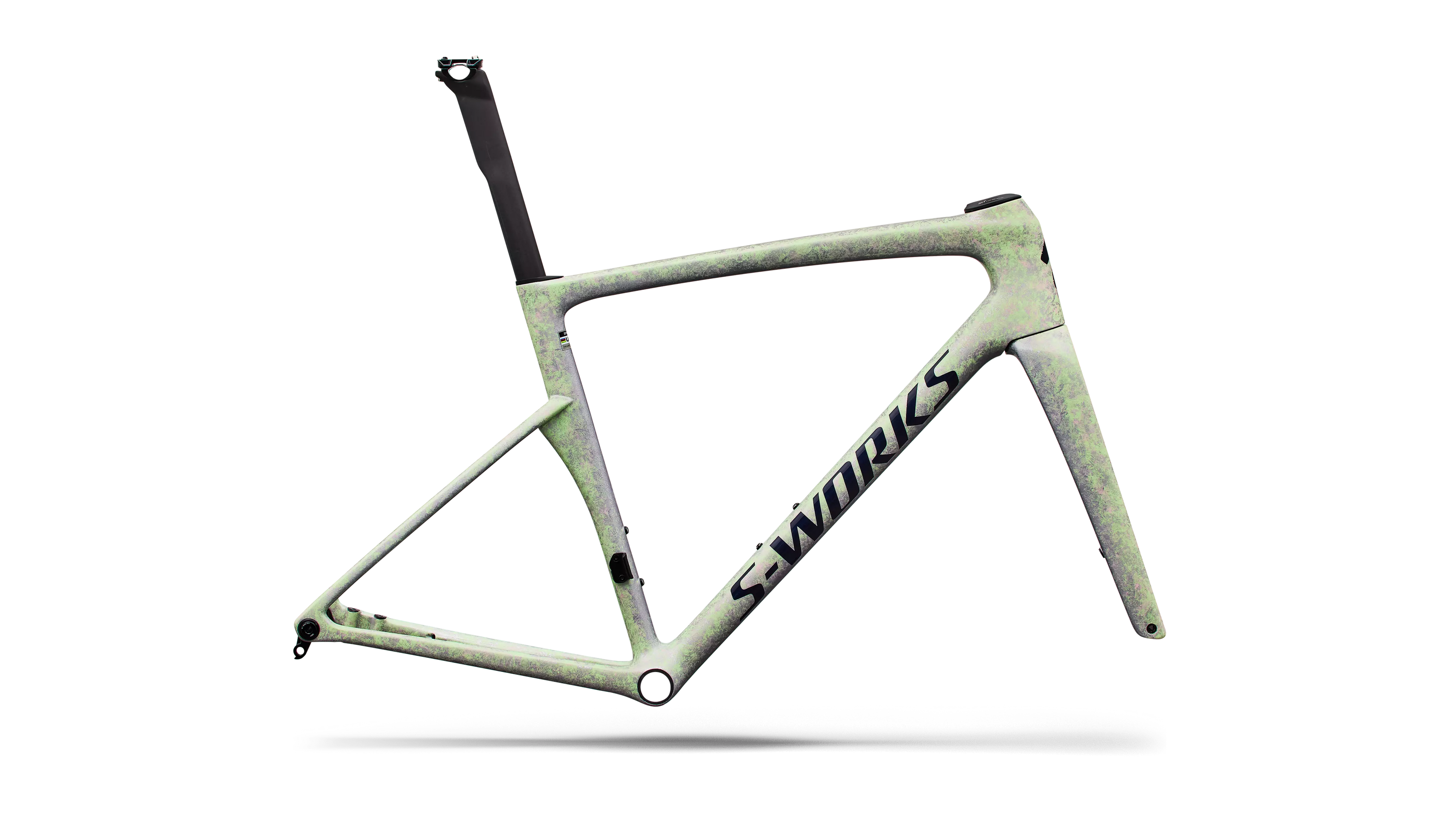 Specialized S-Works Tarmac SL9 Frameset - Powder Lime / Amethyst Frost / Metallic Deep Marine Blue