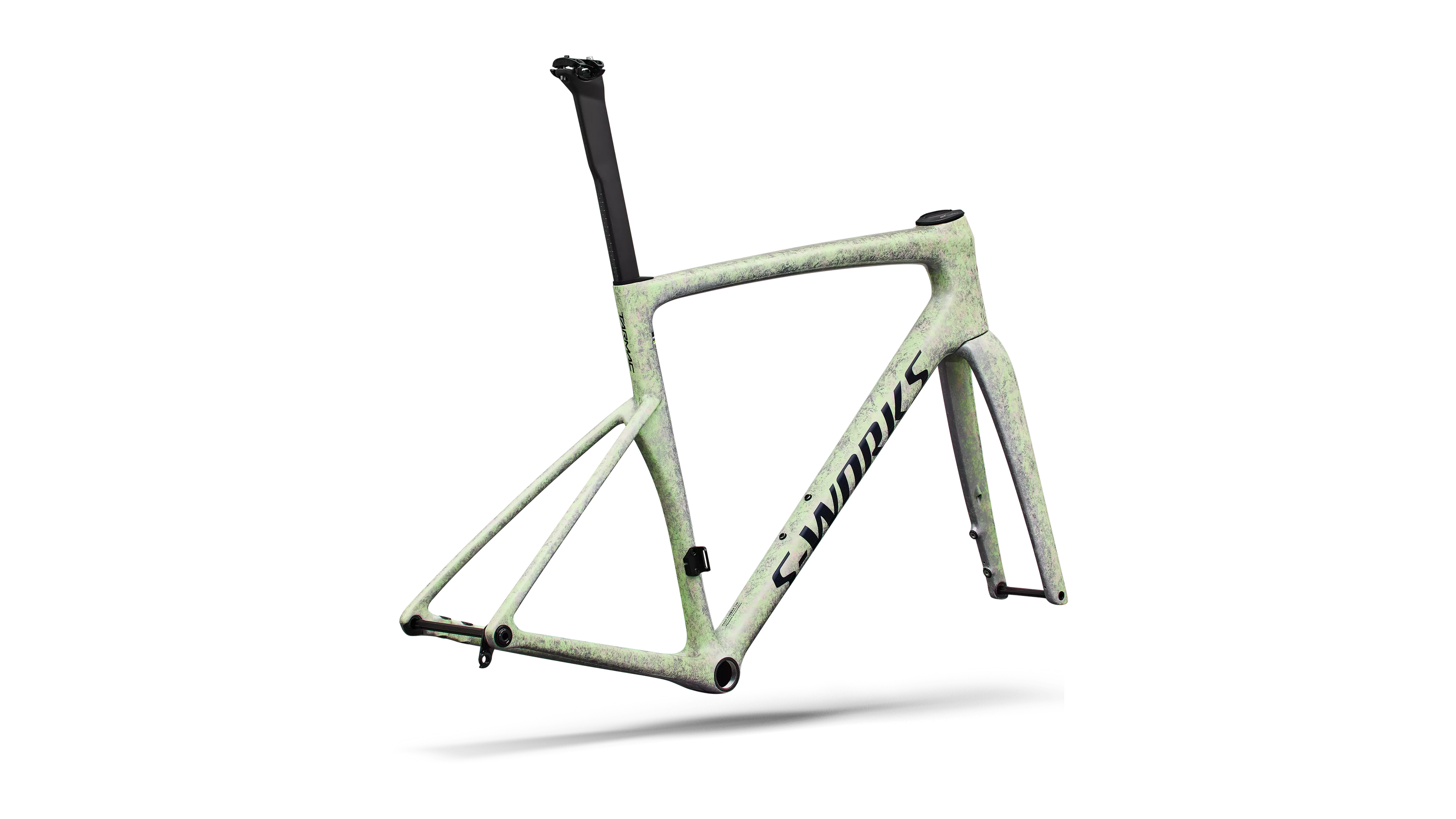Specialized S-Works Tarmac SL9 Frameset - Powder Lime / Amethyst Frost / Metallic Deep Marine Blue