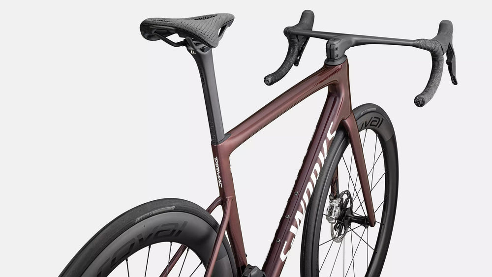 Specialized S-Works Tarmac SL8 SRAM Red AXS Bike - Gloss Solidity / Red To Black Pearl / Metallic White Silver