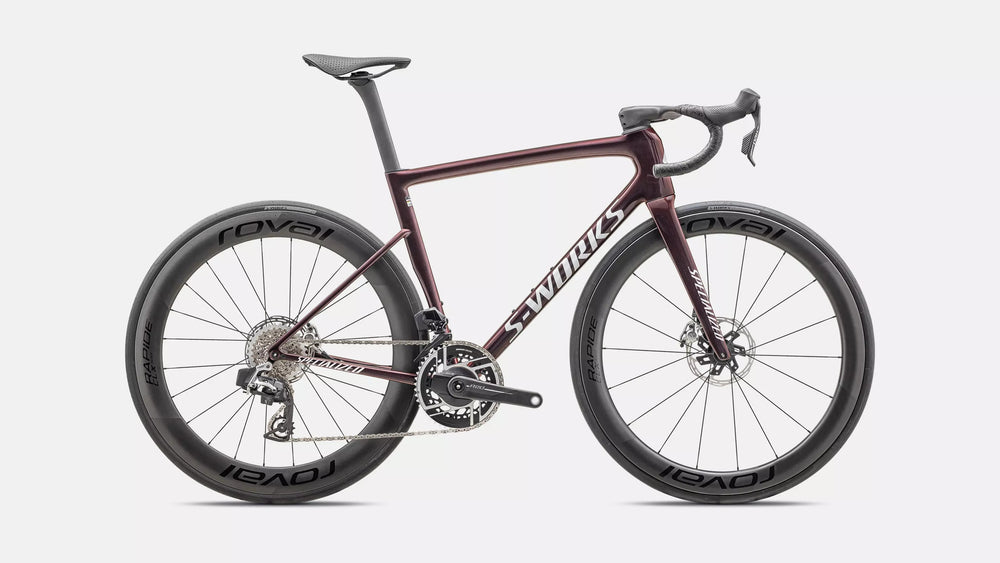 Specialized S-Works Tarmac SL8 SRAM Red AXS Bike - Gloss Solidity / Red To Black Pearl / Metallic White Silver