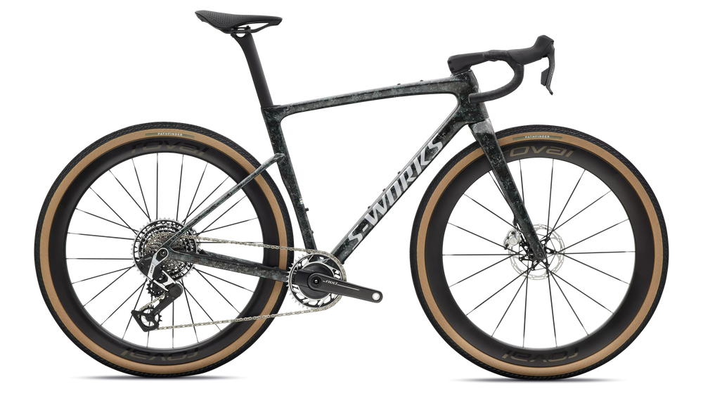 S-Works Crux 5 Fjord Gold Sandstone Blurred Impasto / Gloss Flake Silver