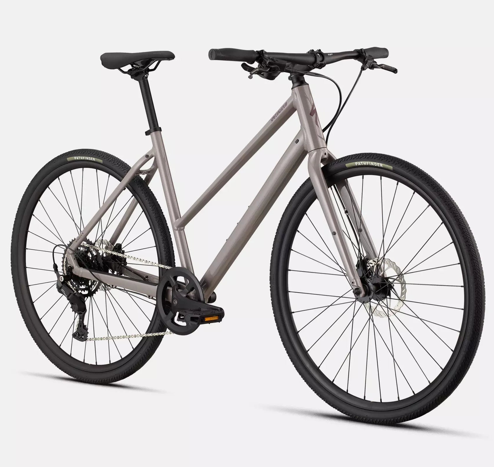 Specialized Sirrus X 2.0 Step-Through Gloss Desert Metallic / Bordeaux Metallic Frost Reflective