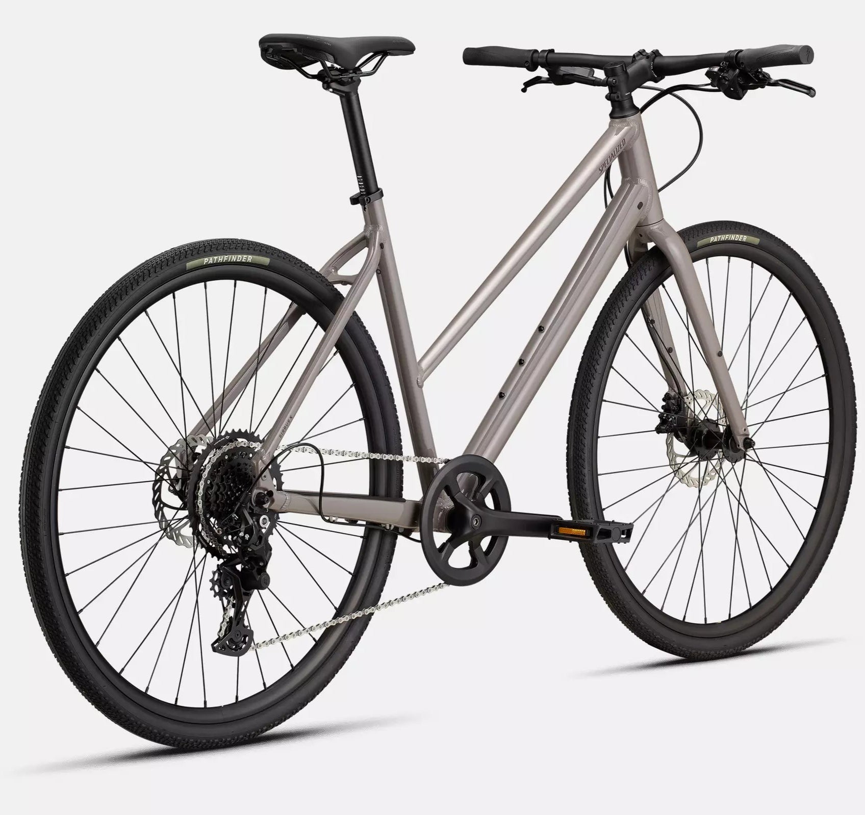 Specialized Sirrus X 2.0 Step-Through Gloss Desert Metallic / Bordeaux Metallic Frost Reflective