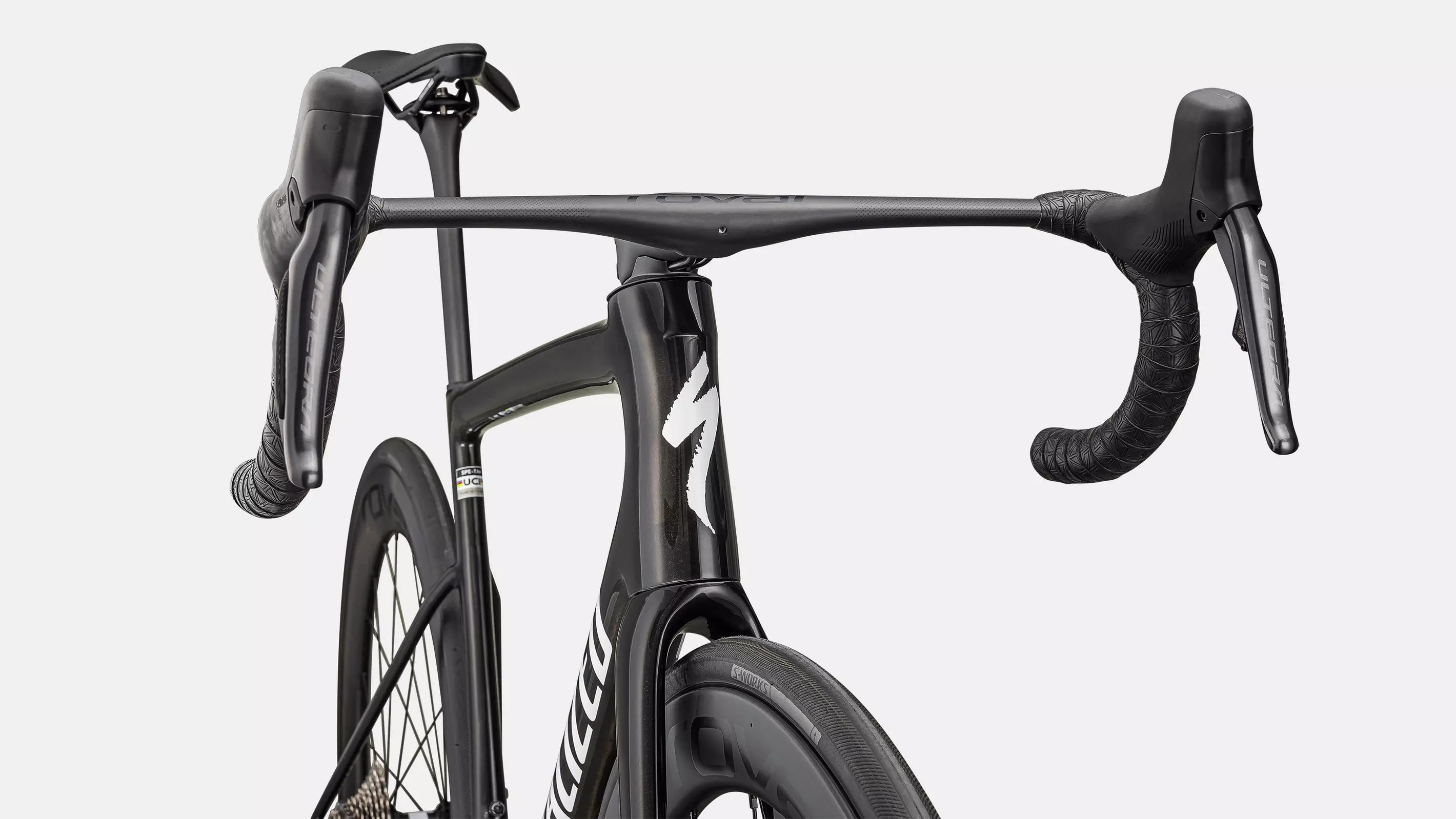 Specialized Tarmac SL8 Pro Di2 bike -  Gloss Carbon / Metallic White Silver