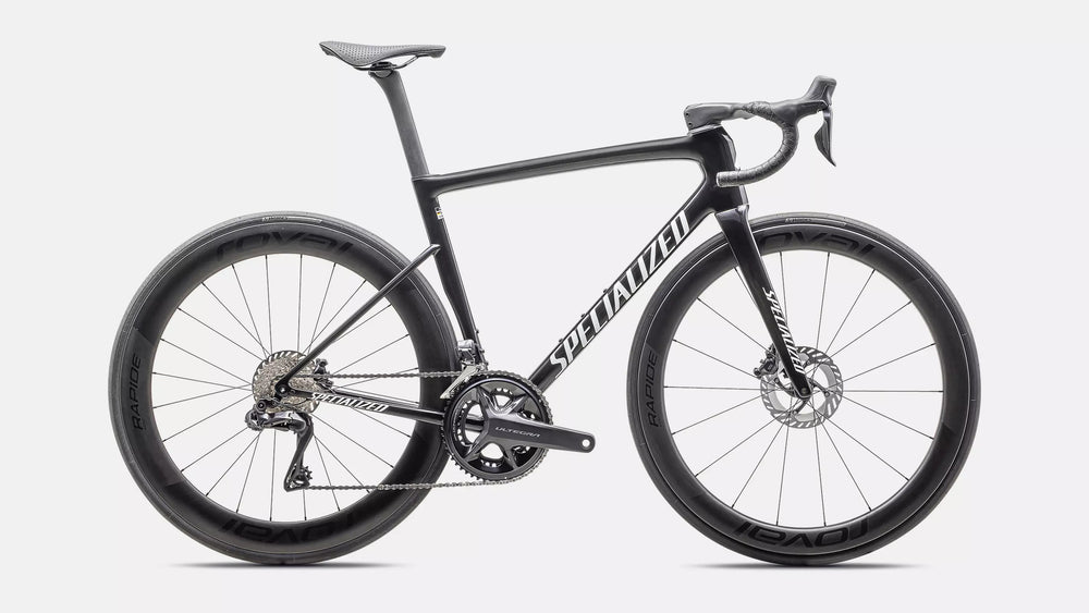 Specialized Tarmac SL8 Pro Di2 bike -  Gloss Carbon / Metallic White Silver