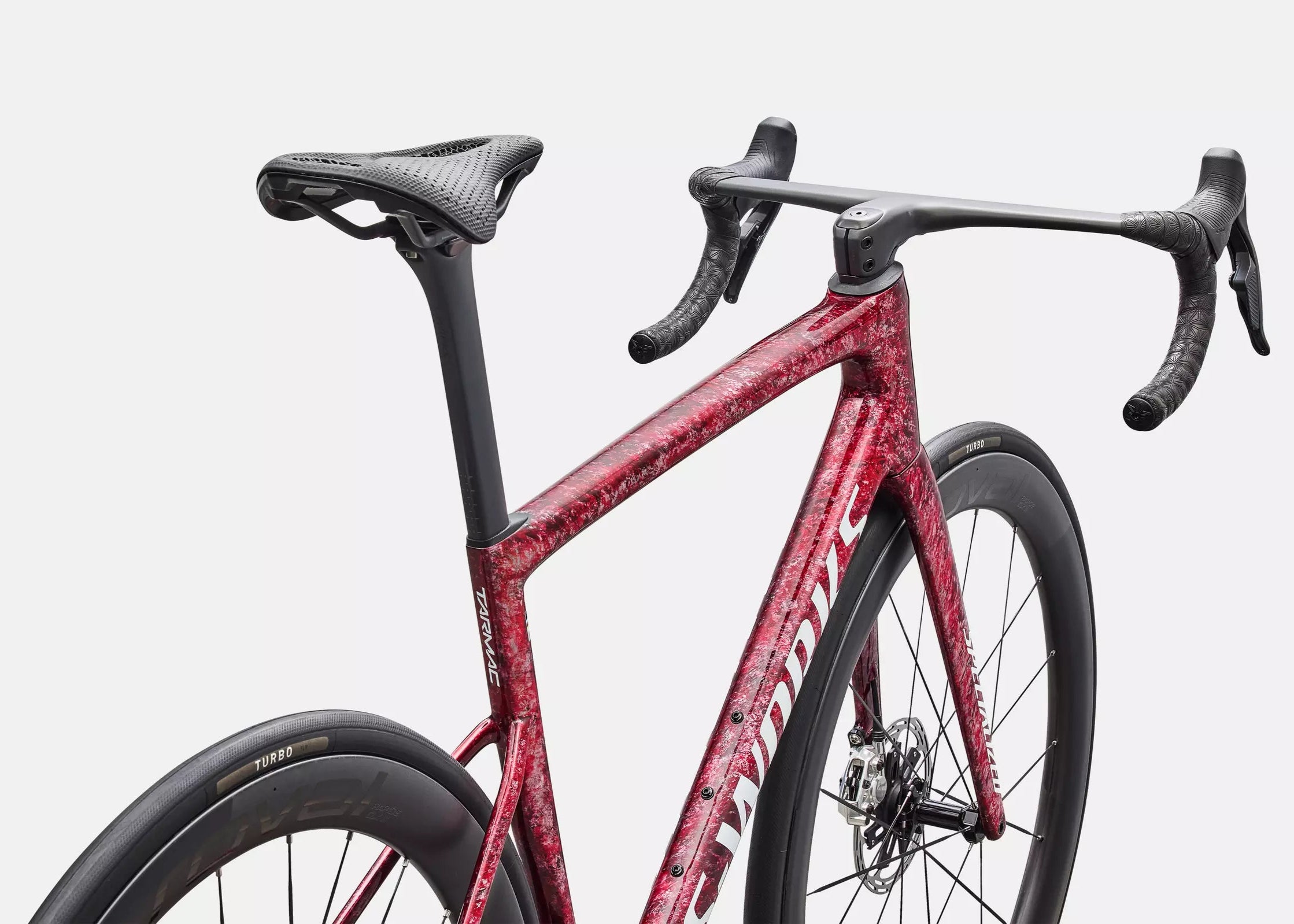 Specialized S-Works Tarmac SL8 SRAM Red AXS Bike - Gloss Redsky Shadow Silver White Impasto