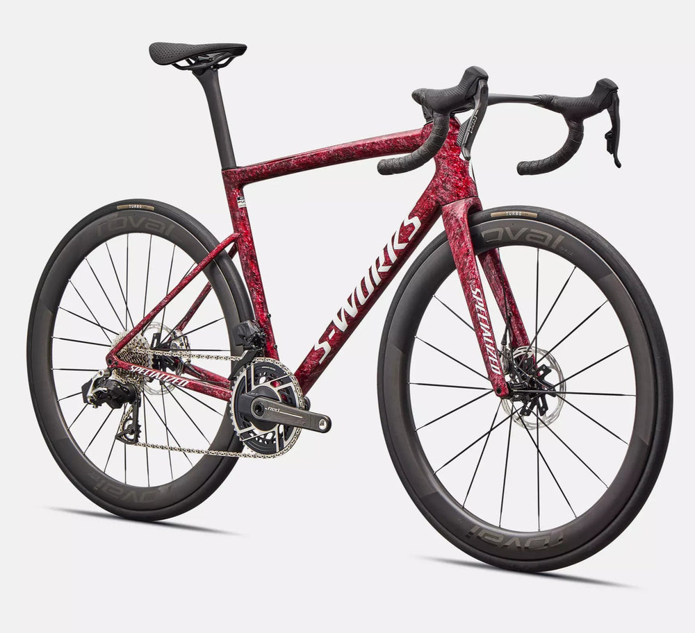 Specialized S-Works Tarmac SL8 SRAM Red AXS Bike - Gloss Redsky Shadow Silver White Impasto