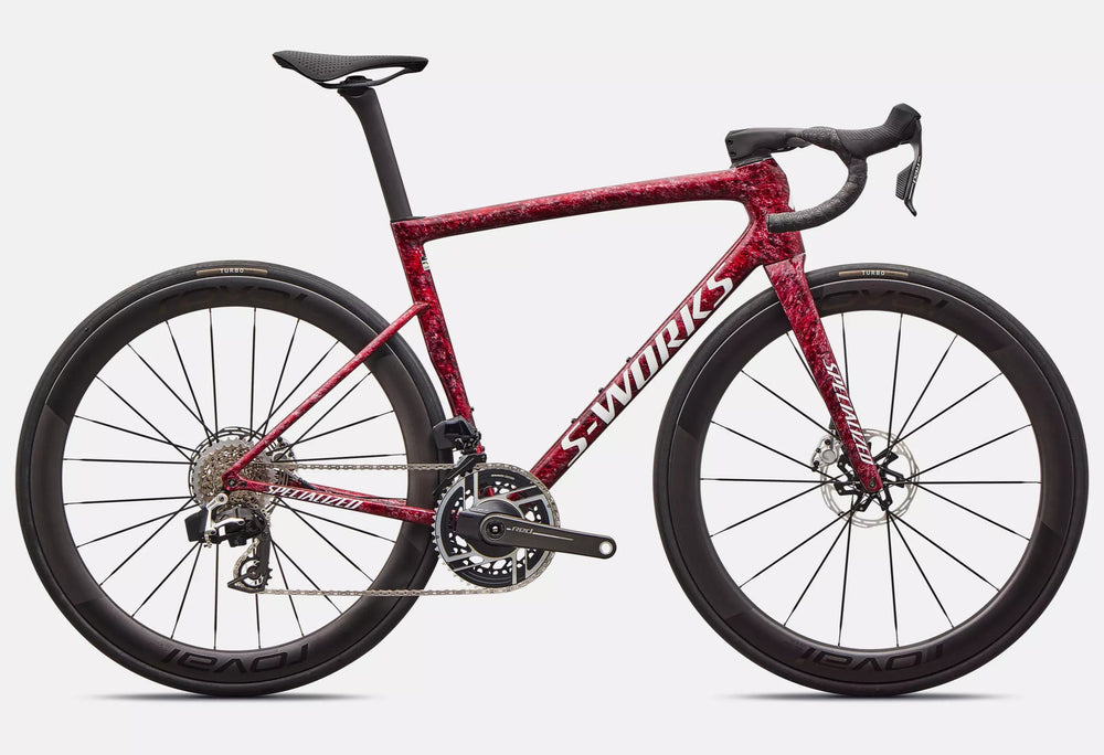 Specialized S-Works Tarmac SL8 SRAM Red AXS Bike - Gloss Redsky Shadow Silver White Impasto
