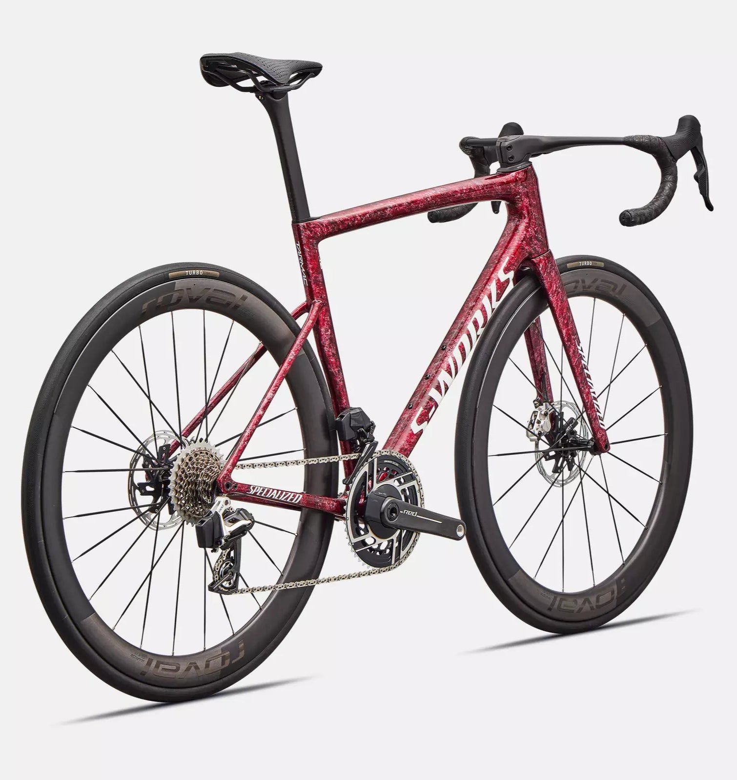 Specialized S-Works Tarmac SL8 SRAM Red AXS Bike - Gloss Redsky Shadow Silver White Impasto