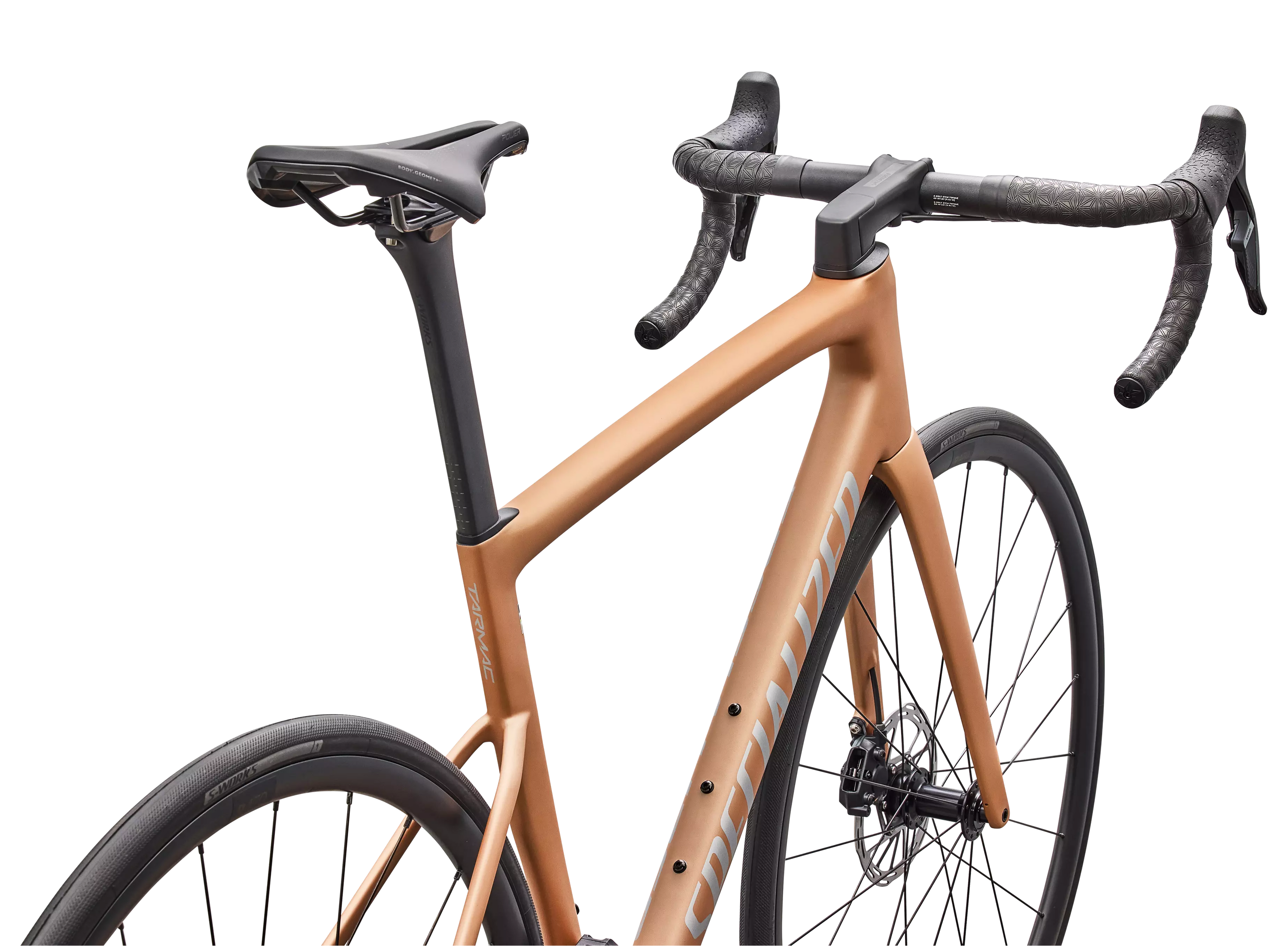 Specialized Tarmac SL8 Comp Bike - Satin Photon Orange Tint Over Silver Dust