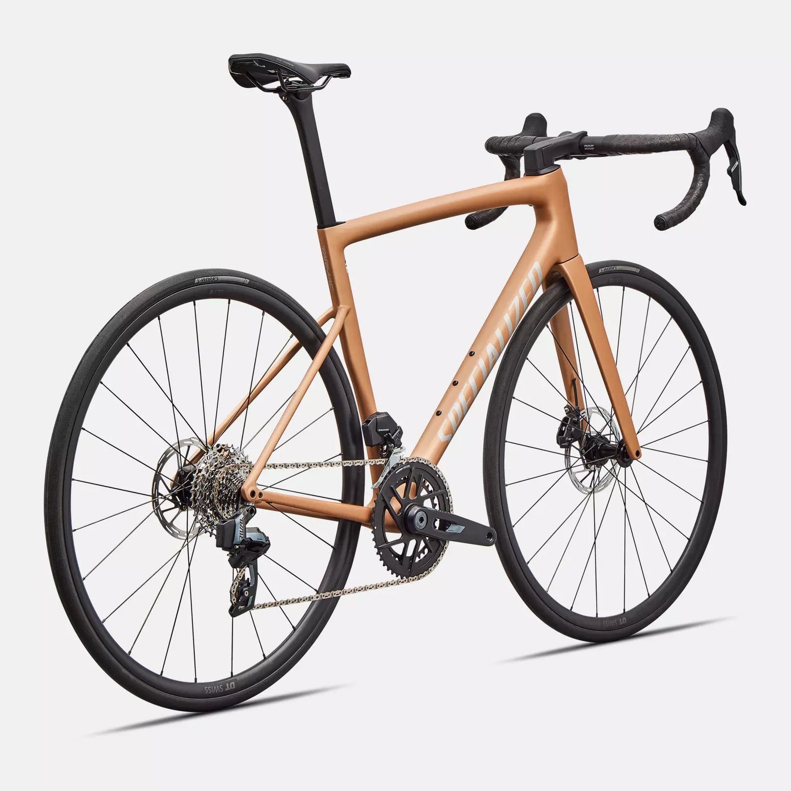 Specialized Tarmac SL8 Comp Bike - Satin Photon Orange Tint Over Silver Dust