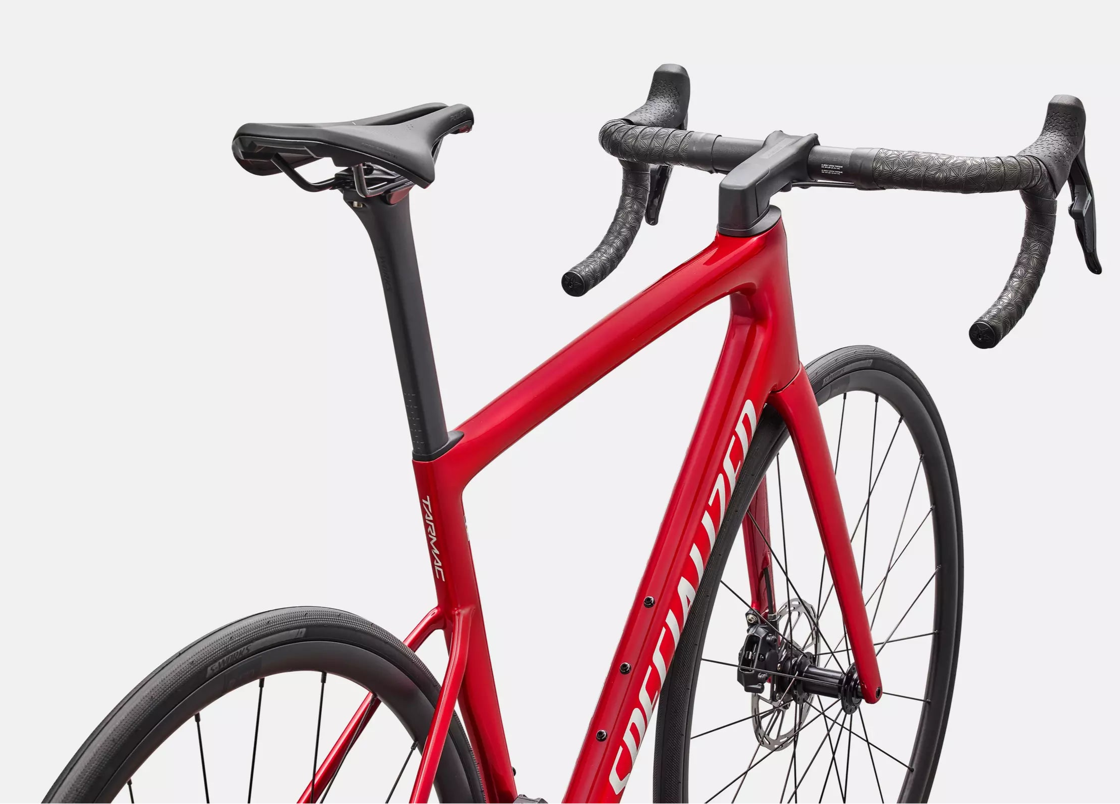 Specialized Tarmac SL8 Comp Bike - Gloss Red Tint Over Silver Dust / Silver Dust