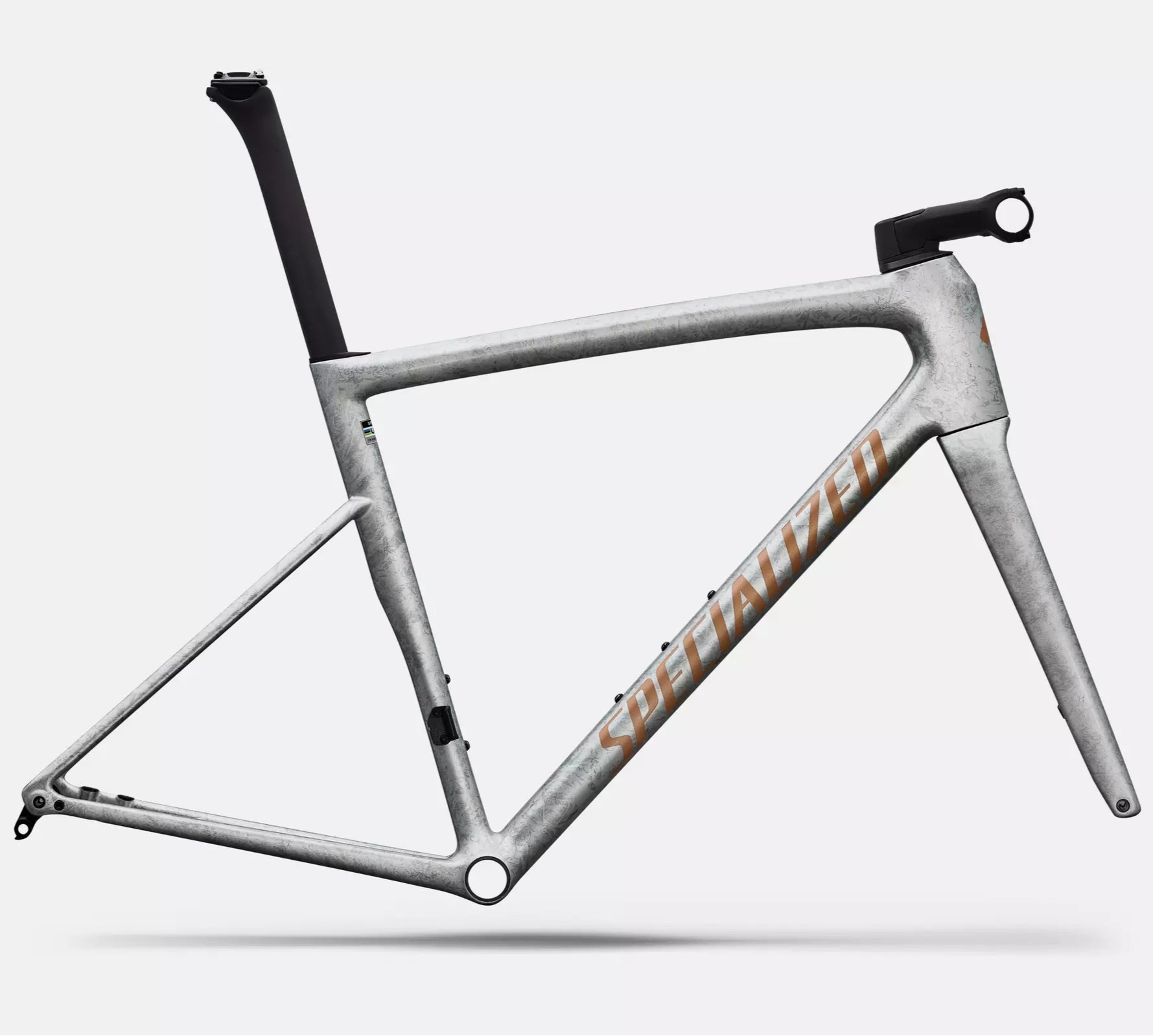Specialized Tarmac SL8 Frameset - Gloss Silver Dust / Shadow Silver Dry Impasto / Photon Orange Tint Over Silver Dust