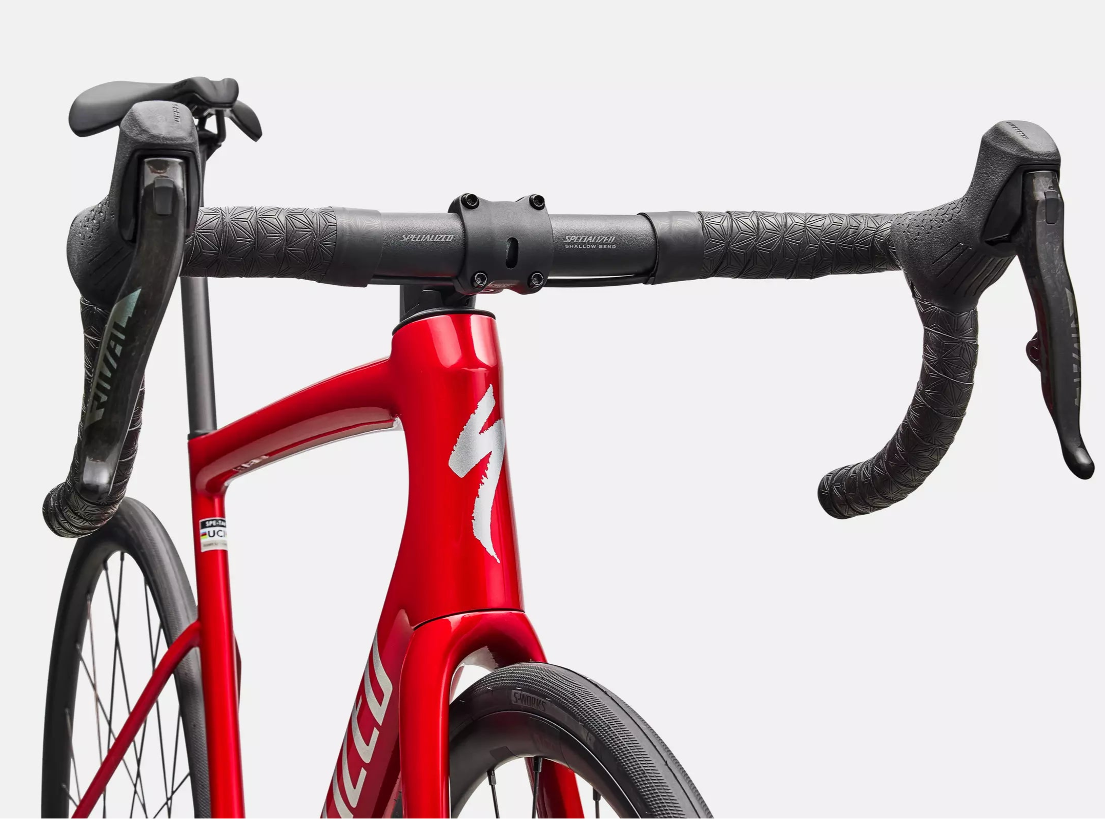 Specialized Tarmac SL8 Comp Bike - Gloss Red Tint Over Silver Dust / Silver Dust