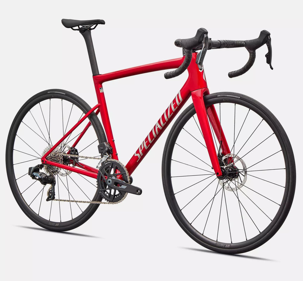 Specialized Tarmac SL8 Comp Bike - Gloss Red Tint Over Silver Dust / Silver Dust