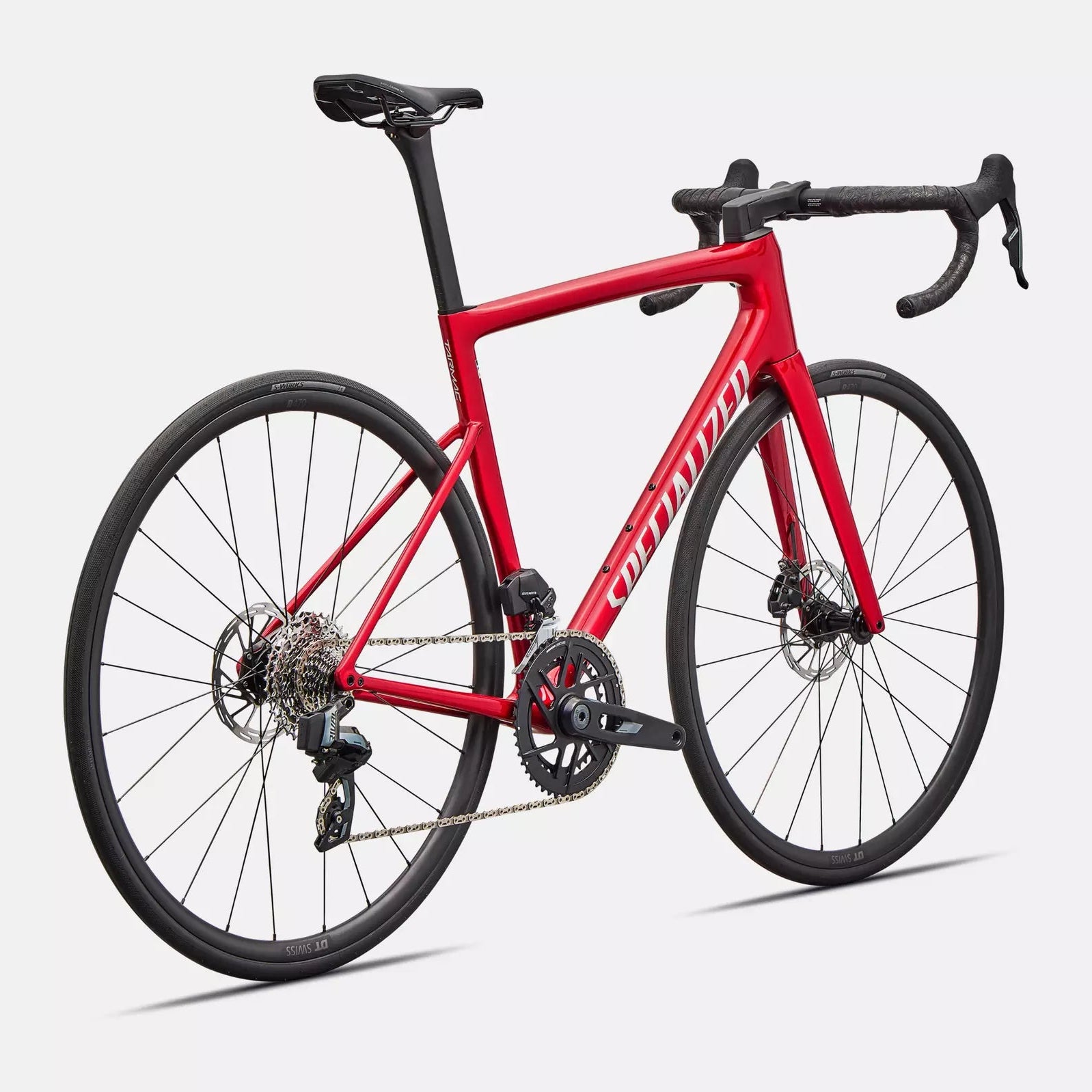 Specialized Tarmac SL8 Comp Bike - Gloss Red Tint Over Silver Dust / Silver Dust