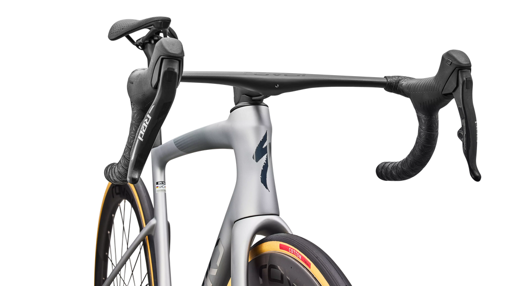 Specialized S-Works Tarmac SL9 SRAM Red AXS Bike - Silver Dust / Spectre Flare / Chrome