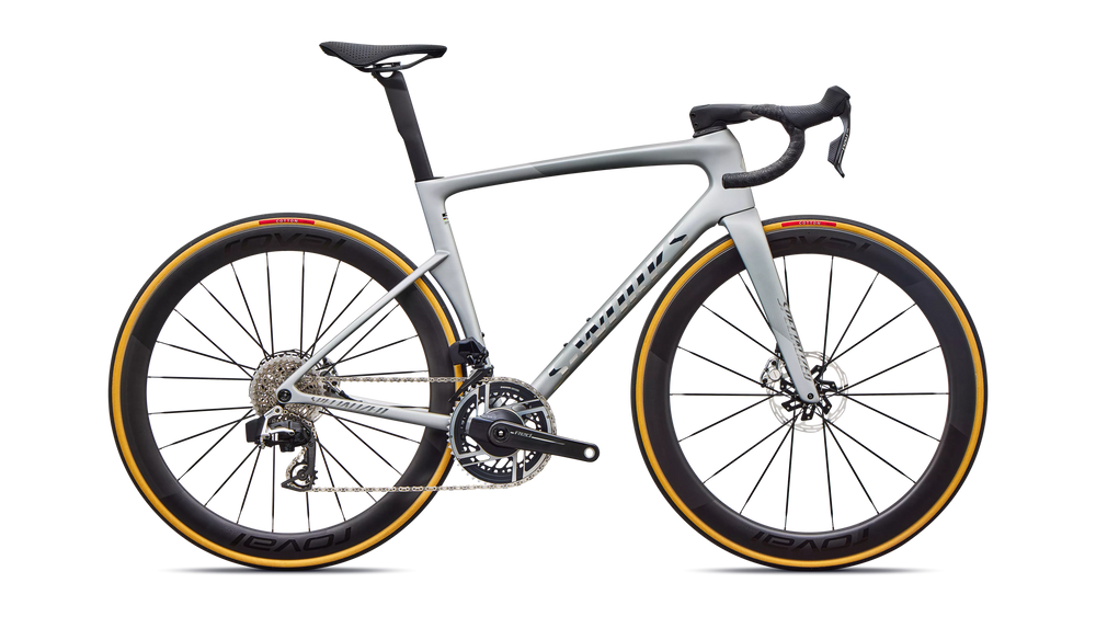 Specialized S-Works Tarmac SL9 SRAM Red AXS Bike - Silver Dust / Spectre Flare / Chrome