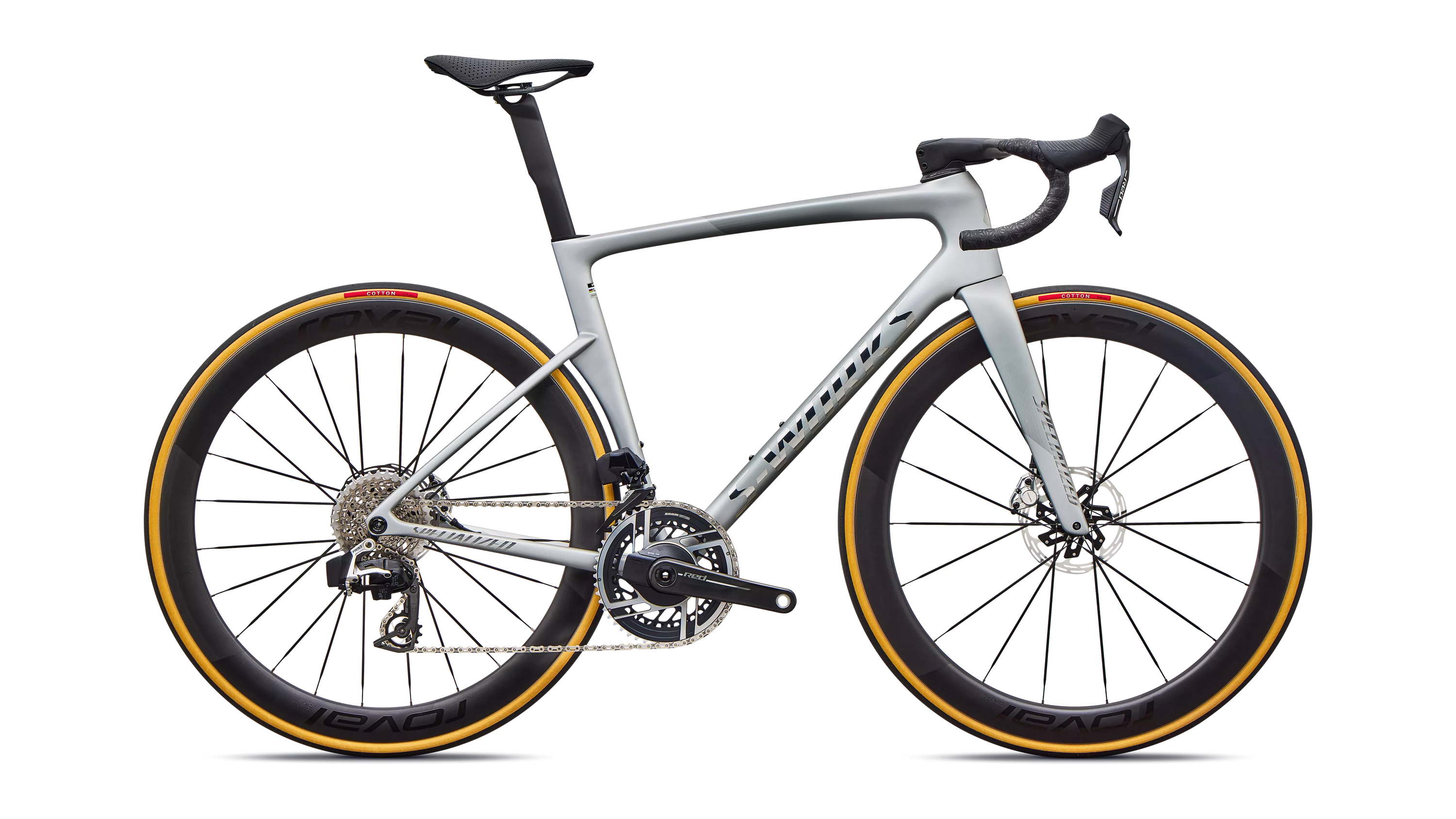 Specialized S-Works Tarmac SL9 SRAM Red AXS Bike - Silver Dust / Spectre Flare / Chrome