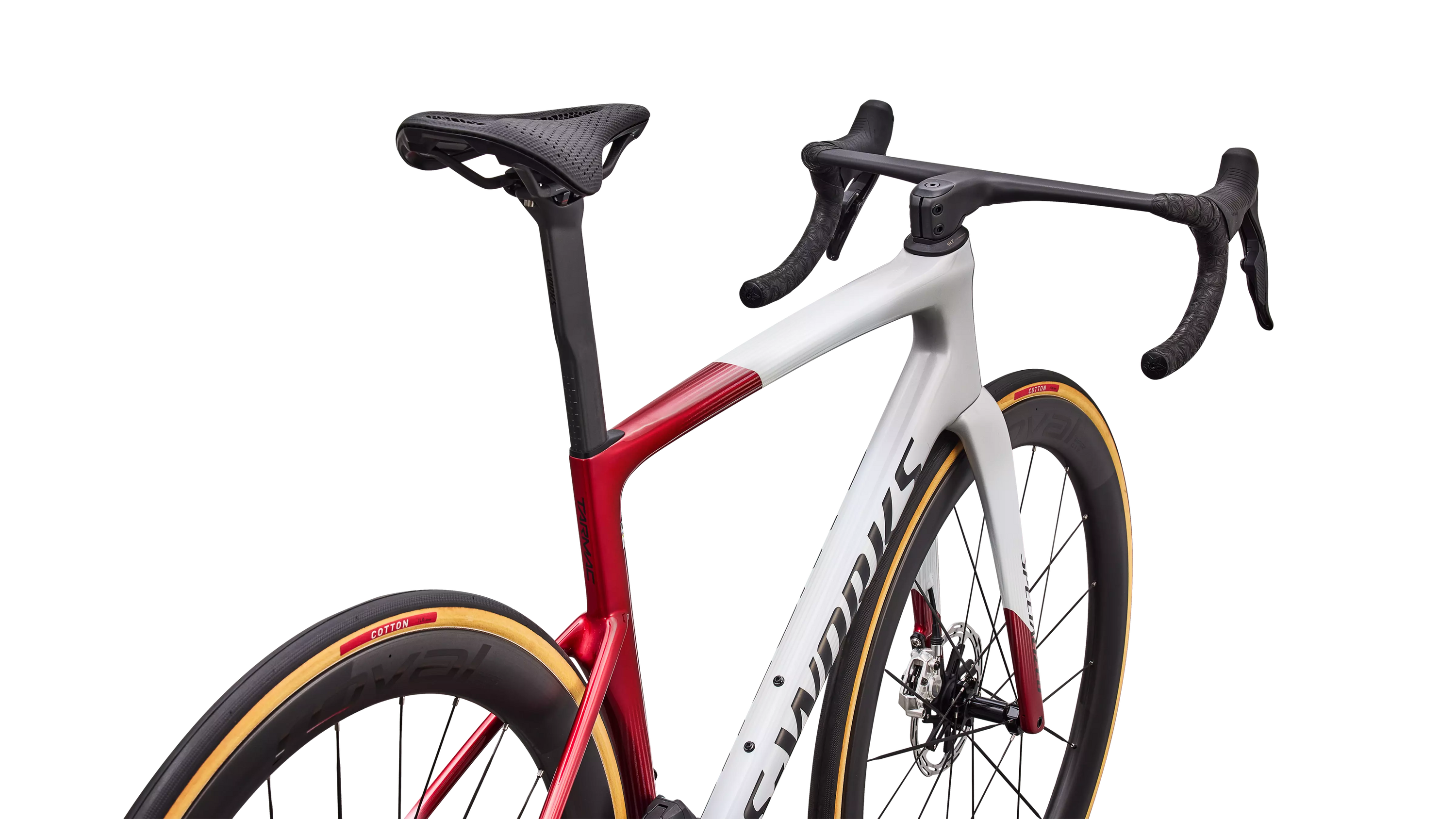 Specialized S-Works Tarmac SL9 SRAM Red AXS Bike - Dune White / Vivid Red / Metallic Obsidion