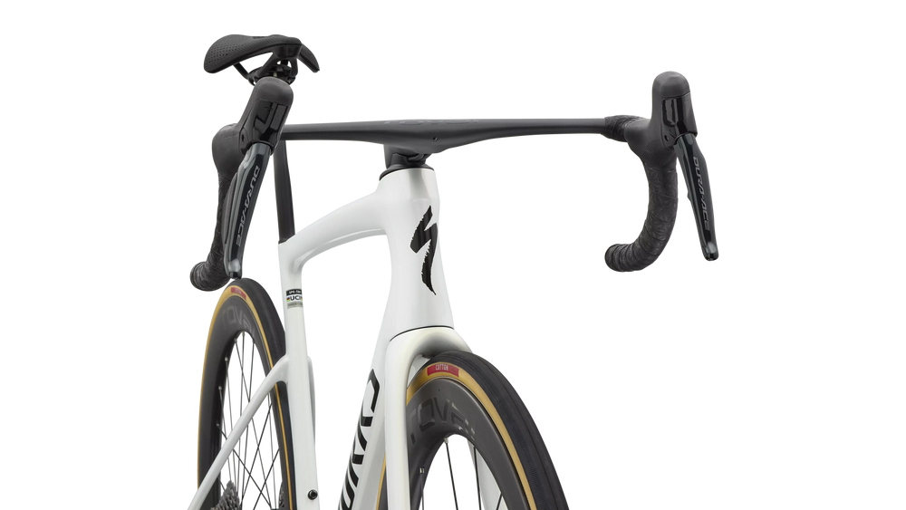 Specialized S-Works Tarmac SL9 DA Di2 Bike - Metallic White Silver / Gold Pearl / Metallic Obsidian