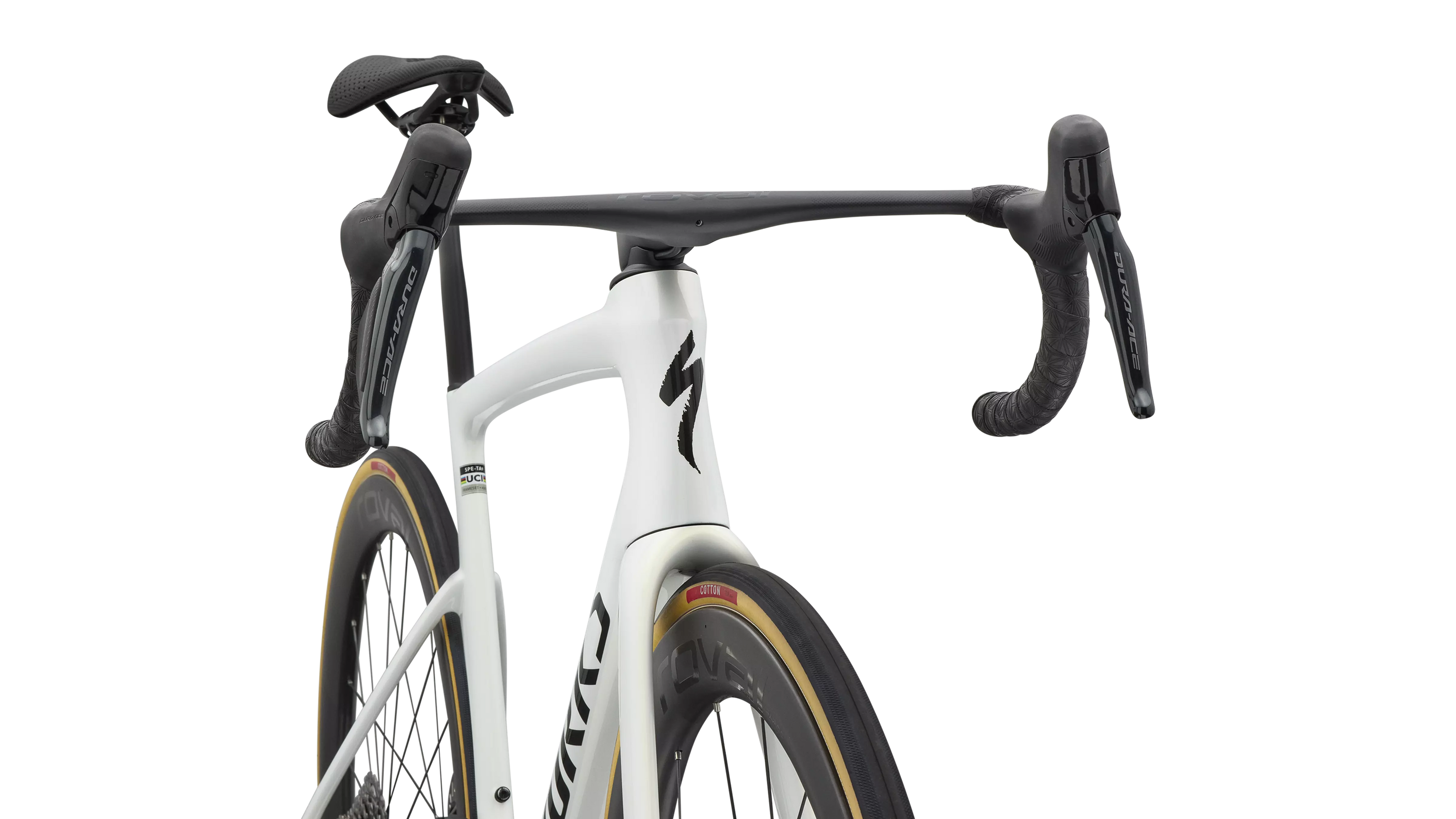 Specialized S-Works Tarmac SL9 DA Di2 Bike - Metallic White Silver / Gold Pearl / Metallic Obsidian