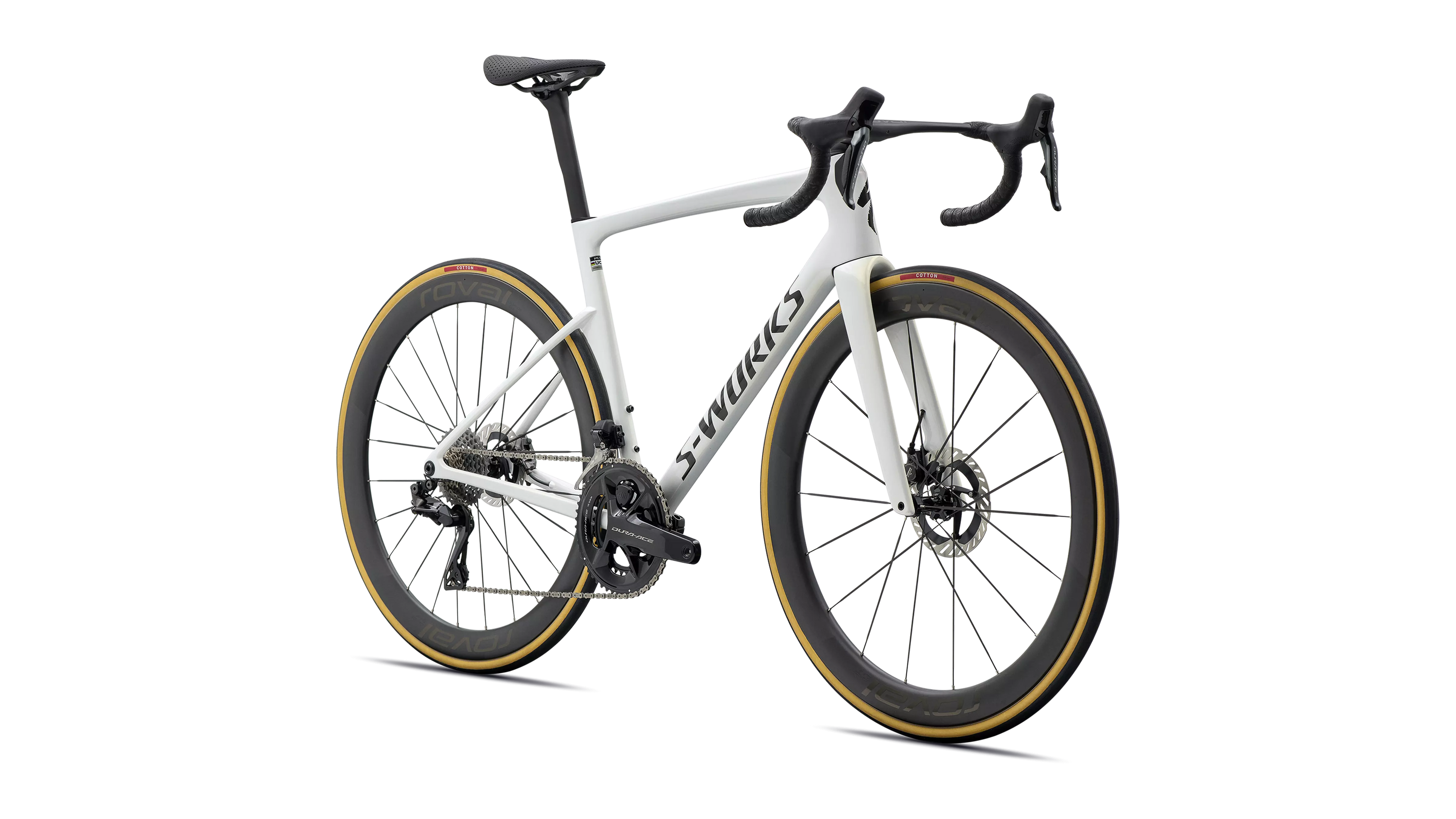 Specialized S-Works Tarmac SL9 DA Di2 Bike - Metallic White Silver / Gold Pearl / Metallic Obsidian