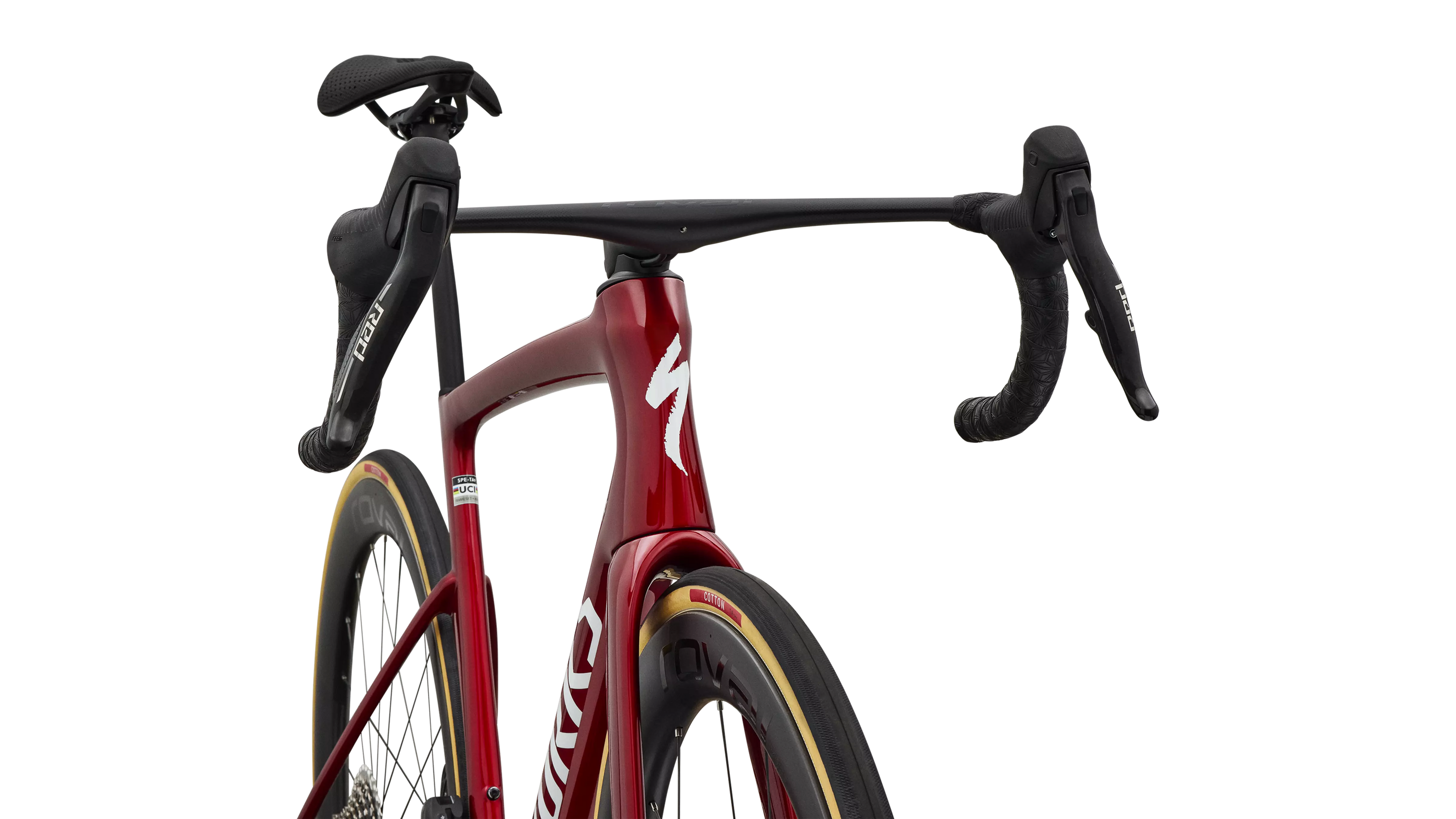 Specialized S-Works Tarmac SL9 SRAM Red AXS Bike - Ruby Metallic / Metallic White Silver