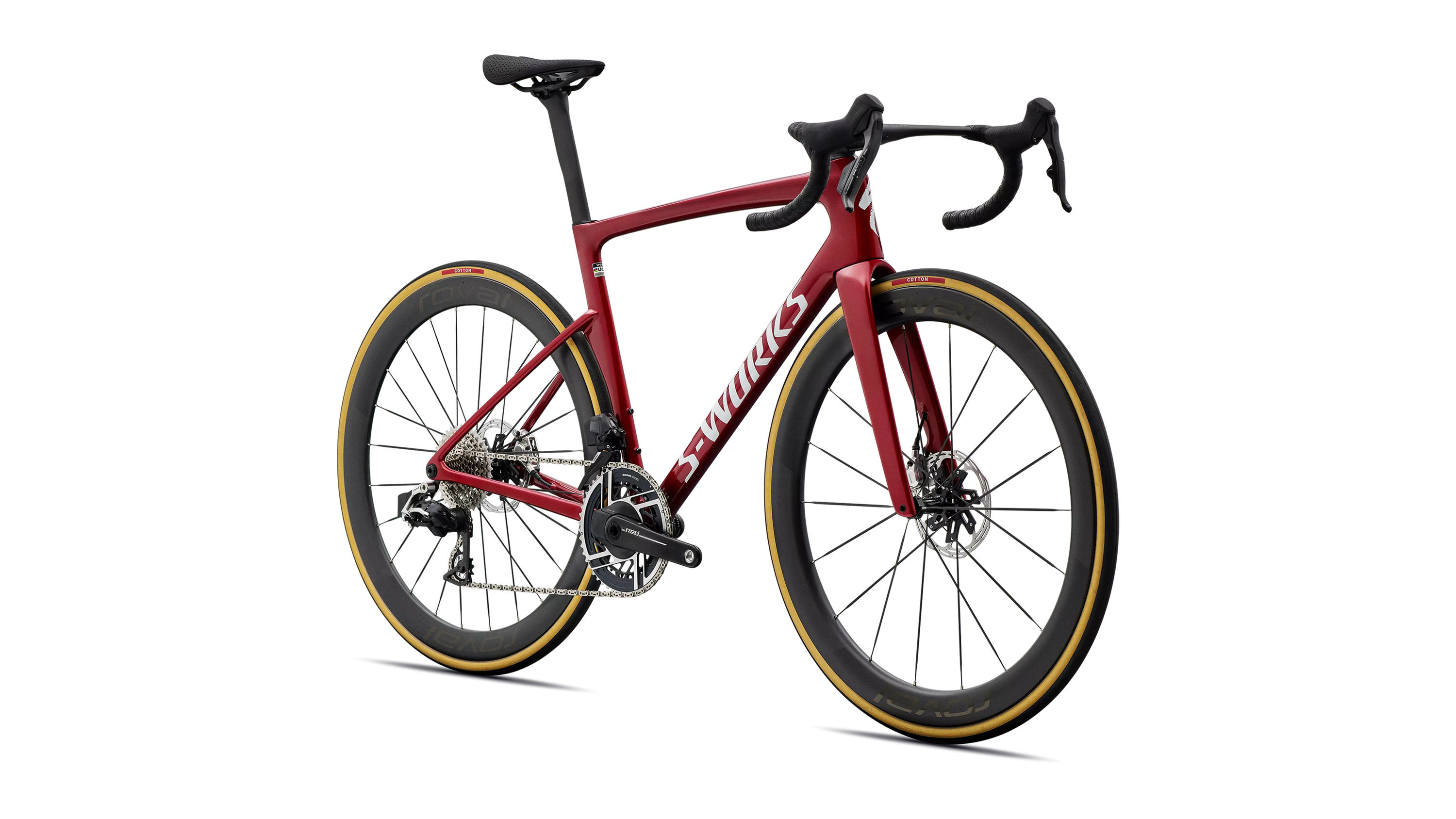 Specialized S-Works Tarmac SL9 SRAM Red AXS Bike - Ruby Metallic / Metallic White Silver