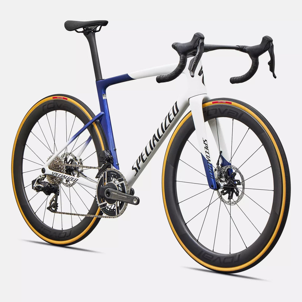 Specialized Tarmac SL9 S-Level Red AXS bike - Gloss White / Majesty Blue Metallic / Black