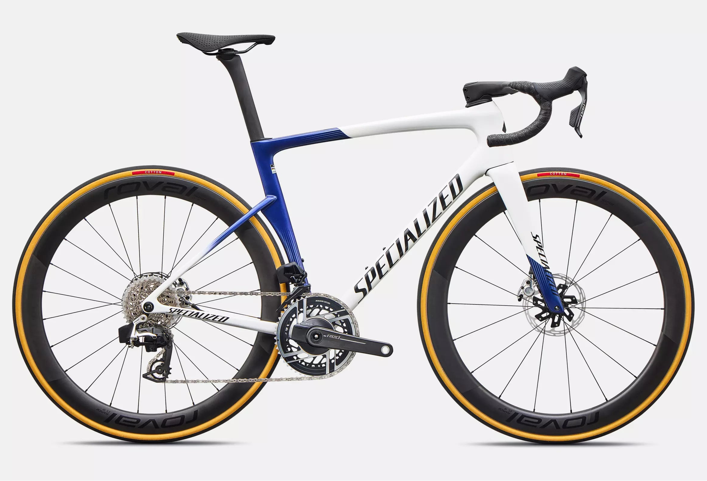 Specialized Tarmac SL9 S-Level Red AXS bike - Gloss White / Majesty Blue Metallic / Black