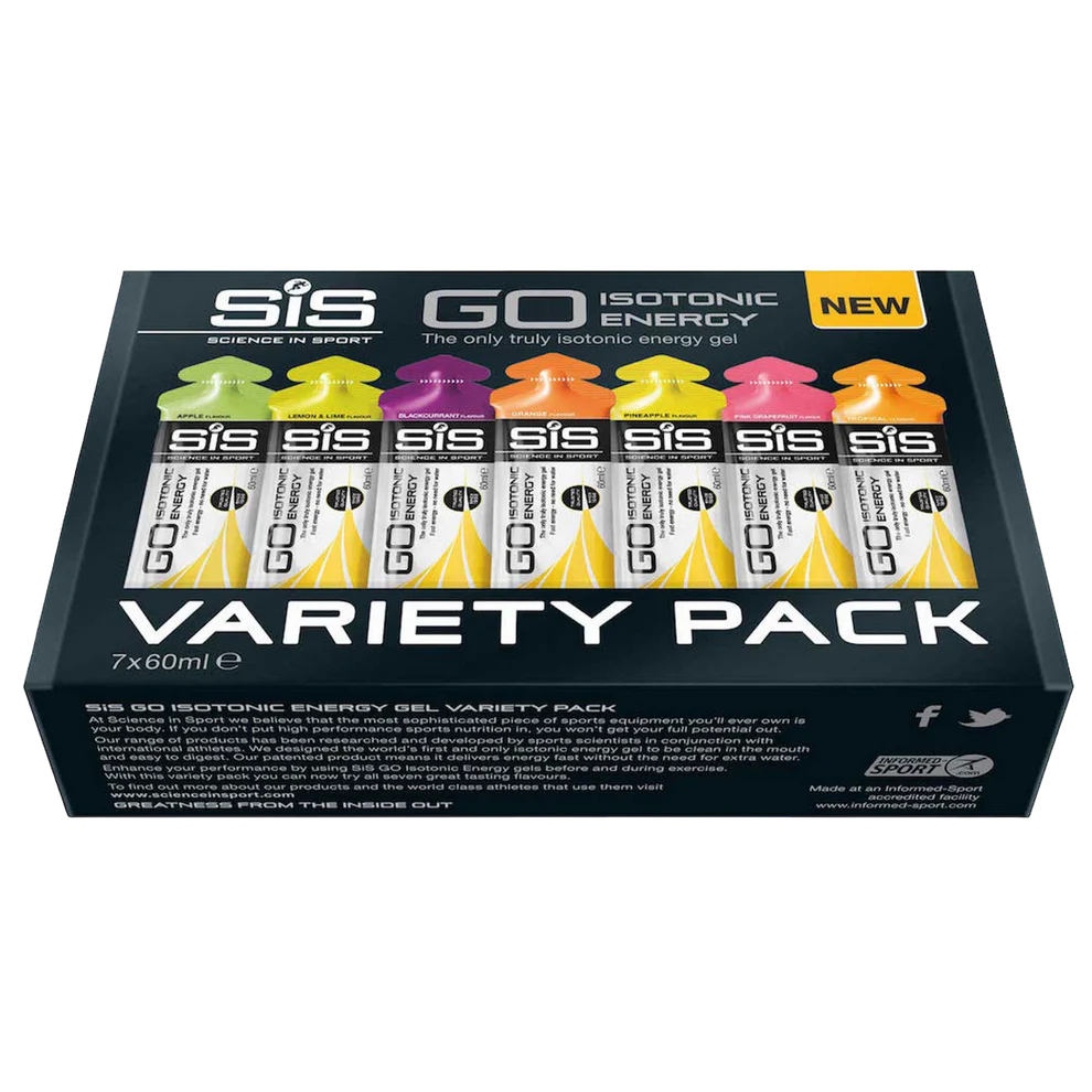 SIS Go Isotonic  Energy Gel  Variety Pack 7 x 60ML