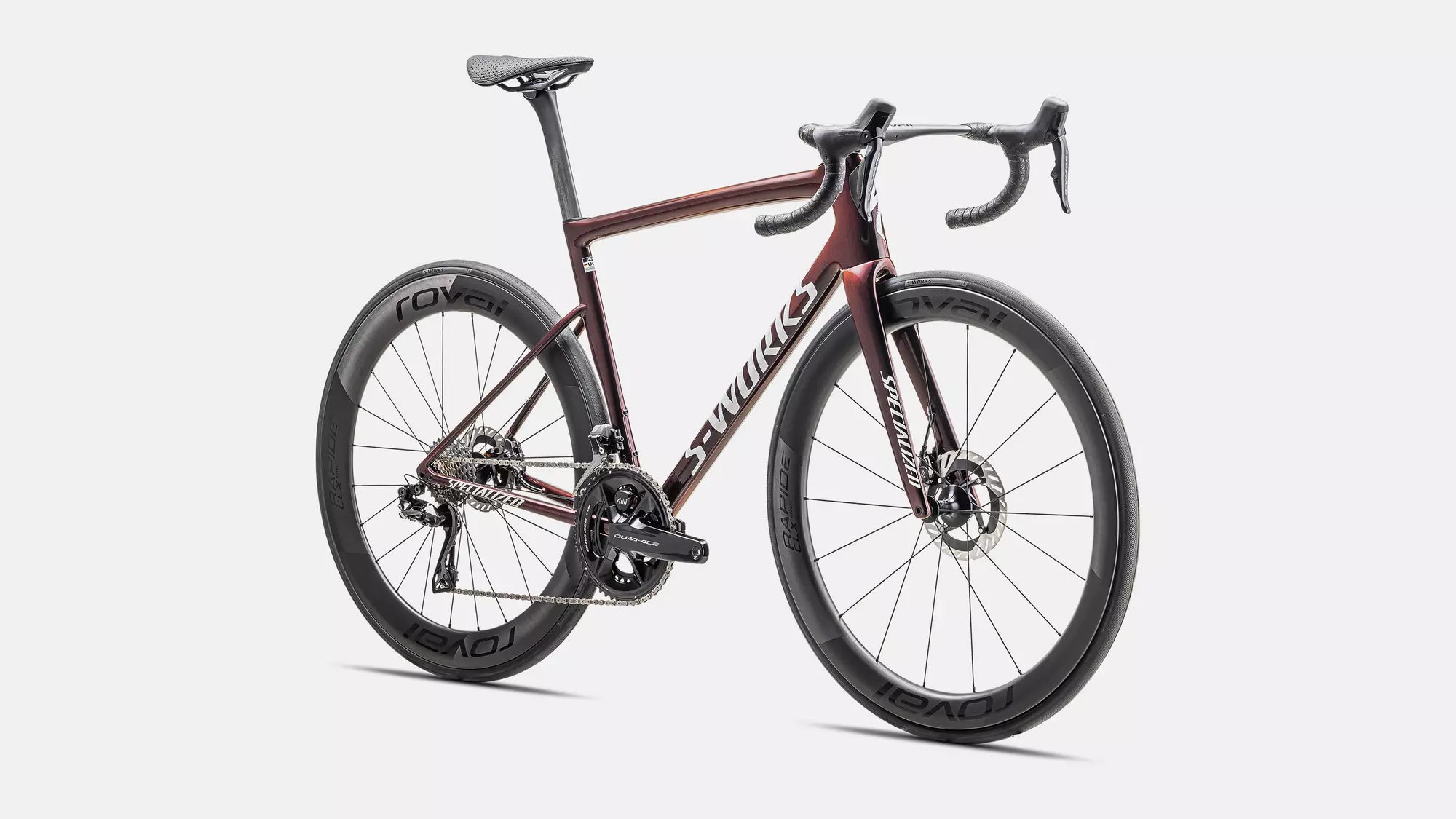 Specialized S-Works Tarmac SL8 Di2 Bike - Gloss Solidity / Red To Black Pearl / Metallic White Silver