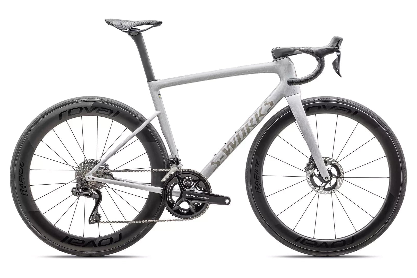 Specialized S-Works Tarmac SL8 Di2 Bike - Gloss Dove Grey / Silver Dust Blurred Impasto / Black Pearl
