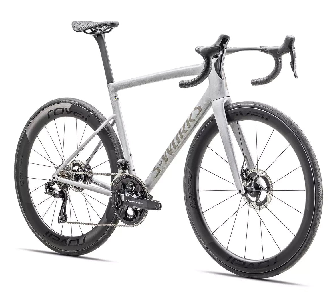 Specialized S-Works Tarmac SL8 Di2 Bike - Gloss Dove Grey / Silver Dust Blurred Impasto / Black Pearl