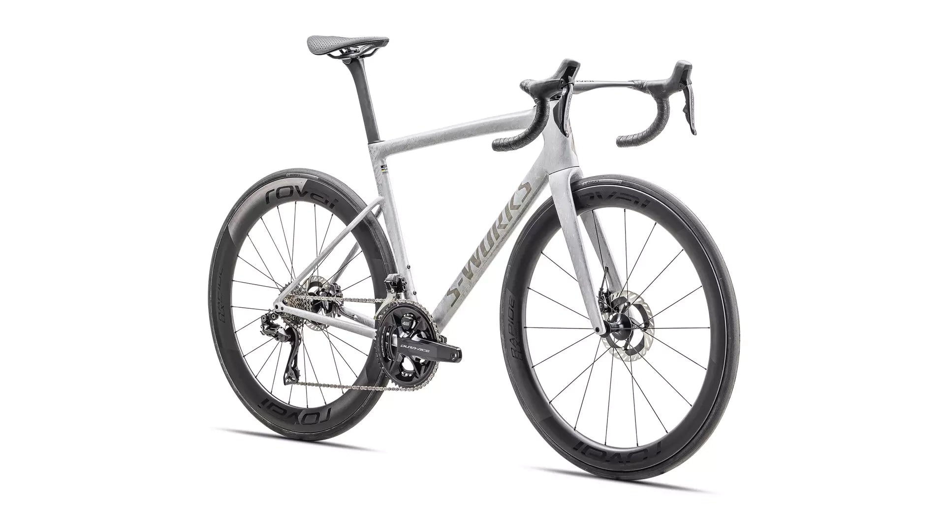 Specialized S-Works Tarmac SL8 Di2 Bike - Gloss Dove Grey / Silver Dust Blurred Impasto / Black Pearl