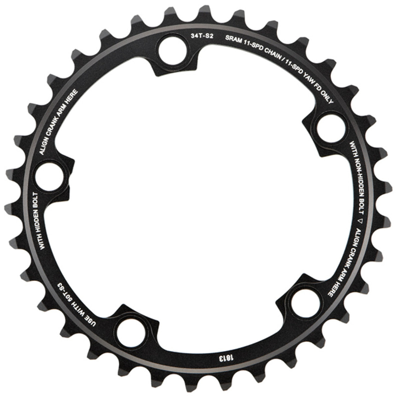 SRAM Red  11 Speed 110BCD Road Chain ring Black 34T